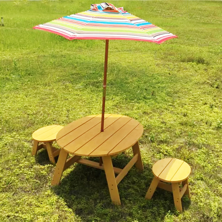 Children garden outdoor wooden children beach picnic wooden kids set chair table