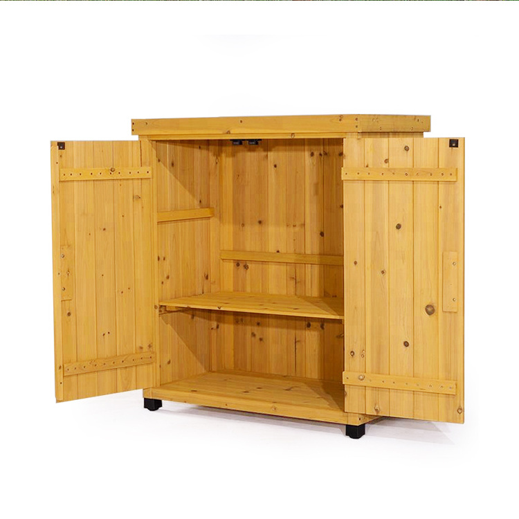 Small outdoor storage sheds wood garden storage cabinet