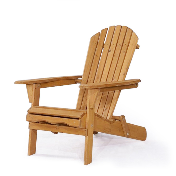 OEM outdoor adirondack folding deck chair for backyard wooden kd adirondack chair with ottoman