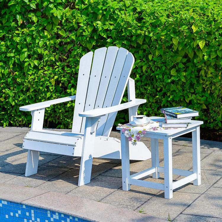 Outdoor  Sun Lounger White Adirondack Chair Wood Folding Chairs for Events