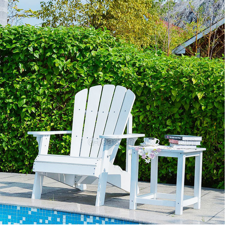 Factory Wholesale Adirondack Chair Garden Leisure Modern Design White Wooden Folding Outdoor Chair