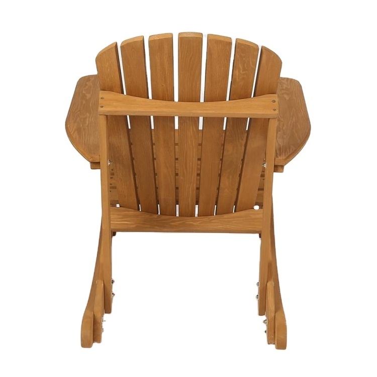 Outdoor Wood modern Adirondack Solid Wooden Rocking Chair