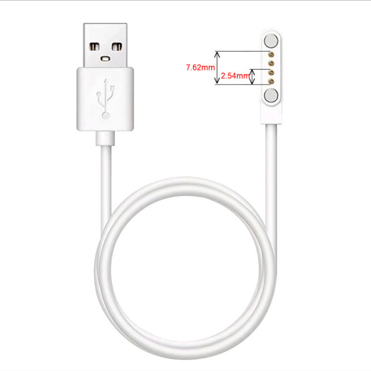 Factory Wholesale 2pin 4pin  Magnetic Smart Watch Charger Cord charge cable for children's smart watch charger cable