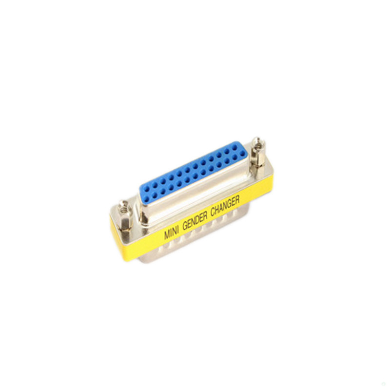 Spot D-SUB 25pin Computer Connector Plastic Core Serial Port VGA DB25 Female to Female Mini DB 25P Converter