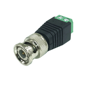 BNC male converter Q9 male to 2-bit twisted pair terminal connector solder free connector