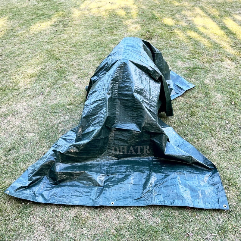 Customized Green Blue Multi-purpose PE Tarpaulin Plastic Woven Fabric Waterproof Poly Tarp Truck Cover Car Shelter Sheet Tent