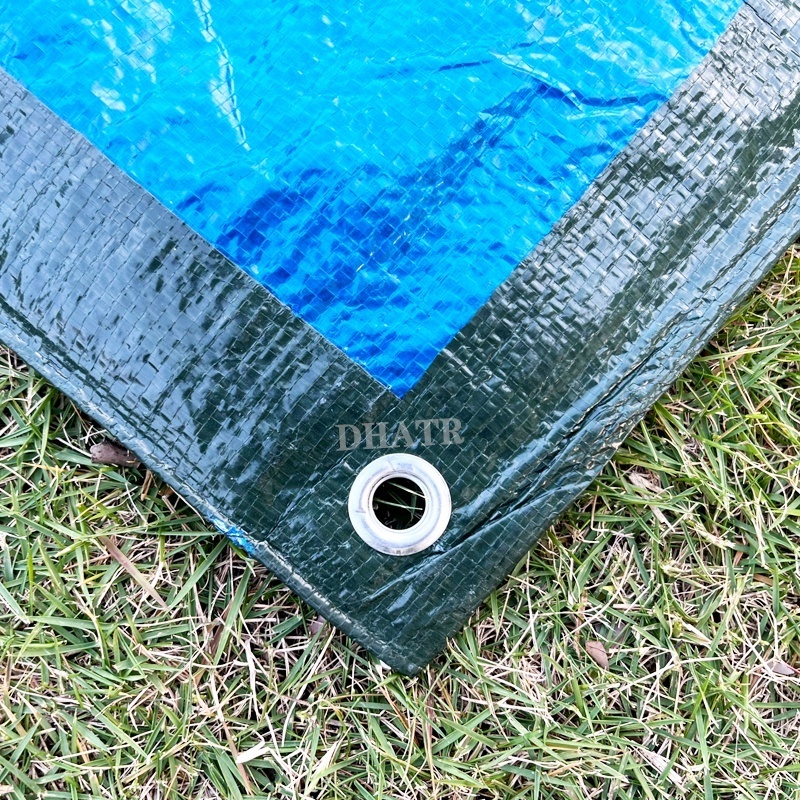 Customized Green Blue Multi-purpose PE Tarpaulin Plastic Woven Fabric Waterproof Poly Tarp Truck Cover Car Shelter Sheet Tent