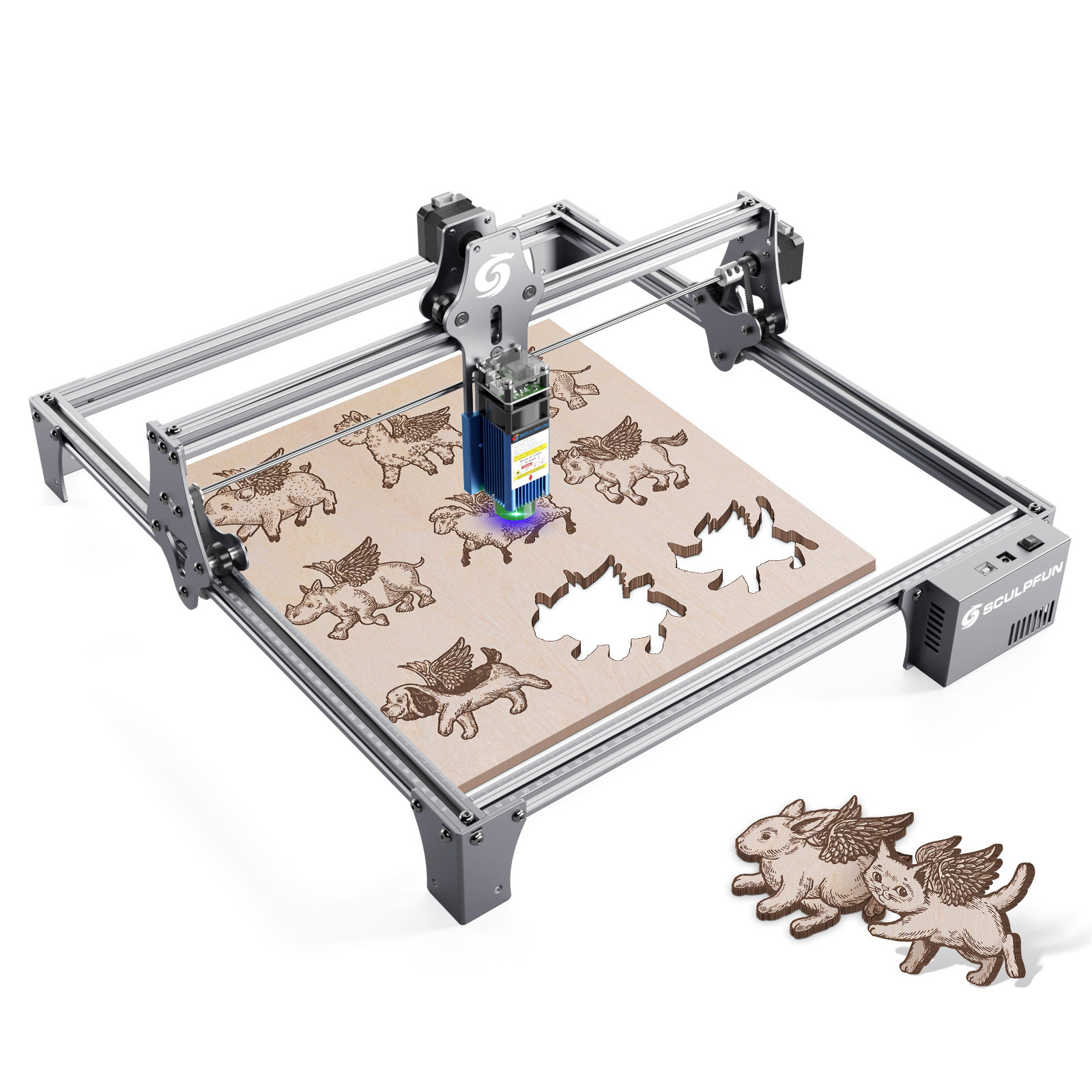 SCULPFUN S6 PRO Engraving Machine wood laser cutter 60W cnc laser cutting machine with good price