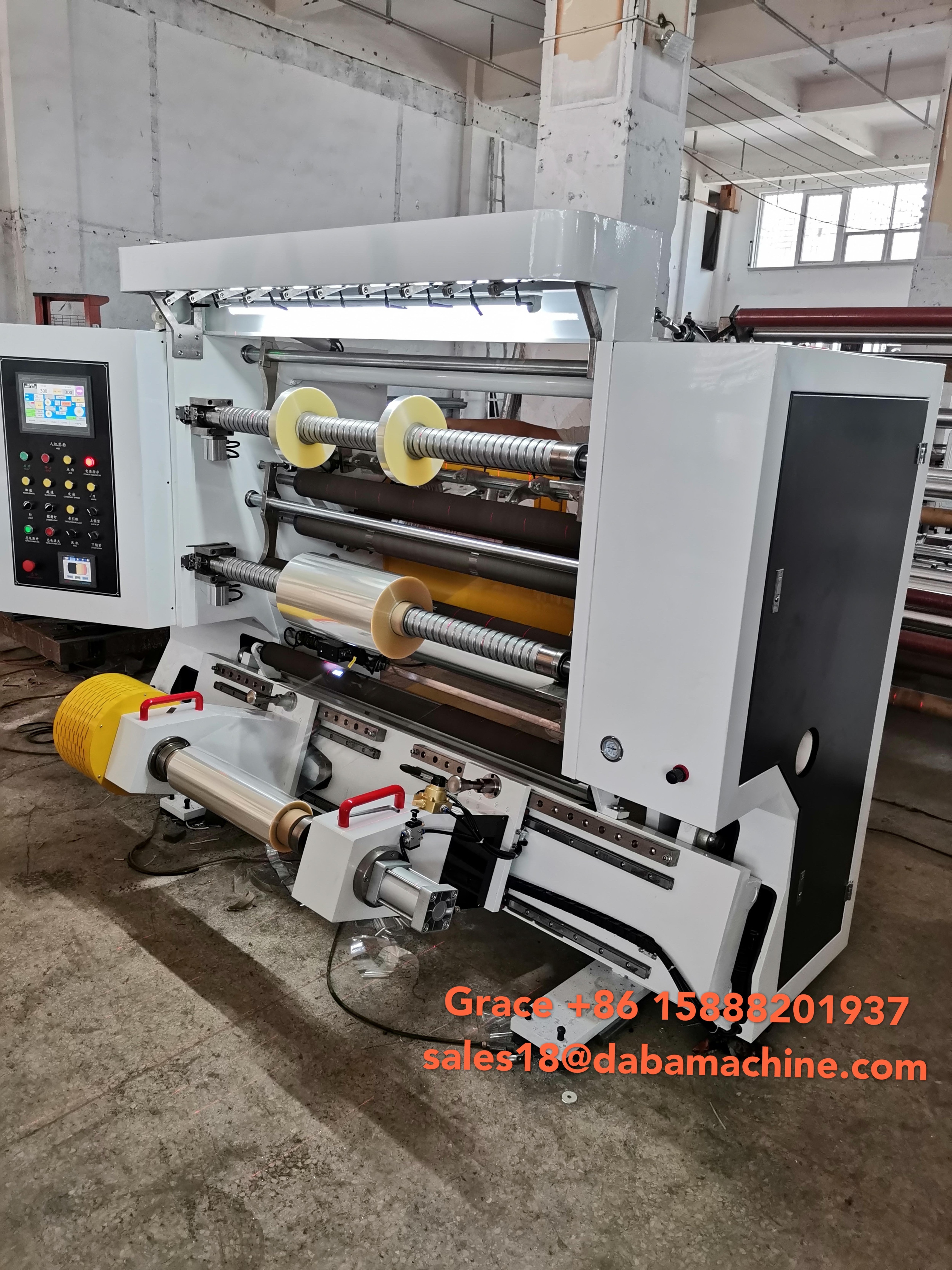 bopp jumbo roll Non Woven Fabric Paper Bopp Tape Label Jumbo Plastic Film Roll slitting machine