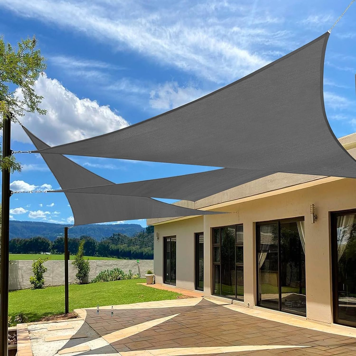 Sun Shade Sails Manufacturer HDPE Black Beige Net Shade Sail For Patio Lawn Deck Backyard Boat Carport Balcony Canopy Outdoor