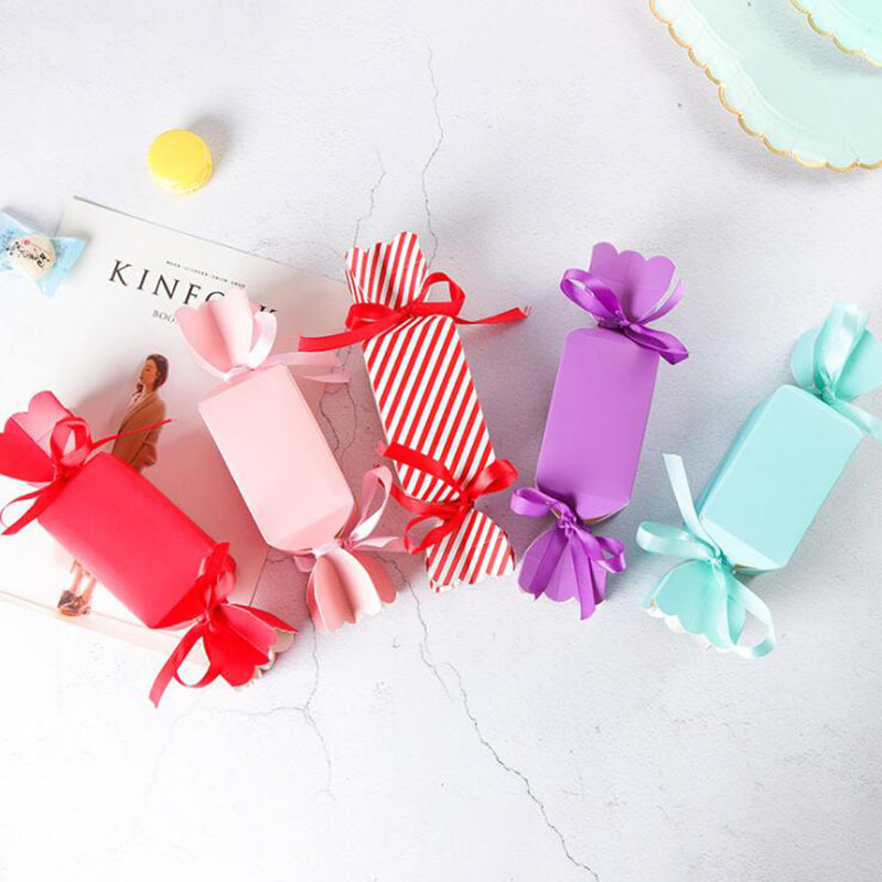 Hot sale candy shape christmas party favour gift boxes chocolate box for candy packaging