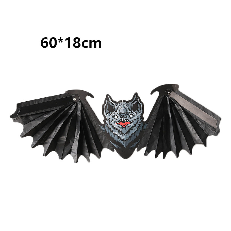 Hot Sale Paper Pumpkin Bat Spider Halloween Decorations Horror Scary Halloween Wall Decorations