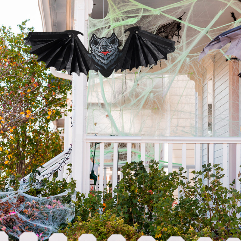 Hot Sale Paper Pumpkin Bat Spider Halloween Decorations Horror Scary Halloween Wall Decorations