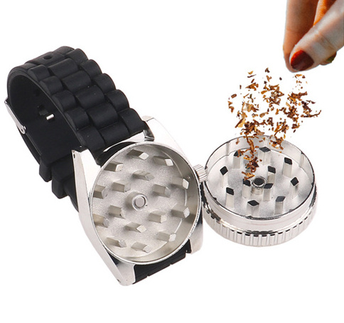 2 Pieces Watch Reloj Grinder 1.6 inch Zinc Alloy Herb Grinders Watch Moledor