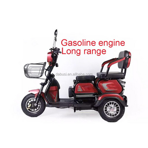 New model custom 49cc 80c Gas Tricycle petrol engine motorized three wheel trike scooter for adults passenger