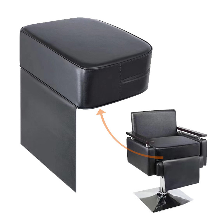 Children Leather Cushion Oversize Barber Salon Booster Seat Spa Equipment Black Barber Shop Hair Dressing Equipment for Kids