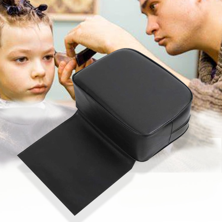 Children Leather Cushion Oversize Barber Salon Booster Seat Spa Equipment Black Barber Shop Hair Dressing Equipment for Kids