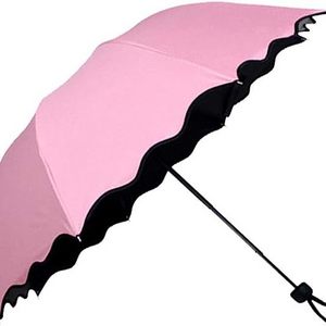 Custom Logo High Quality Wholesale Water Blossom Promotional Magic Umbrella 3 Fold Umbrella