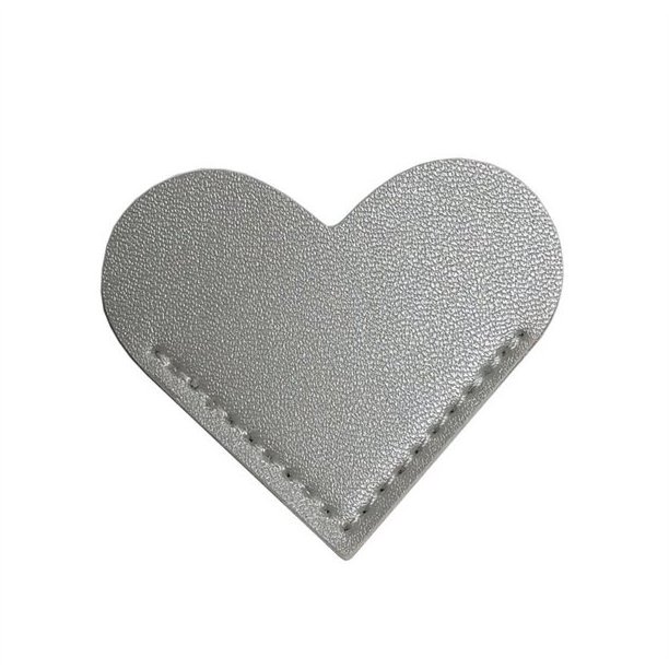 Custom Logo High Quality Heart Shape Lovely PU Leather Bookmarks Book Corner Page Bookmarks For Business Gift