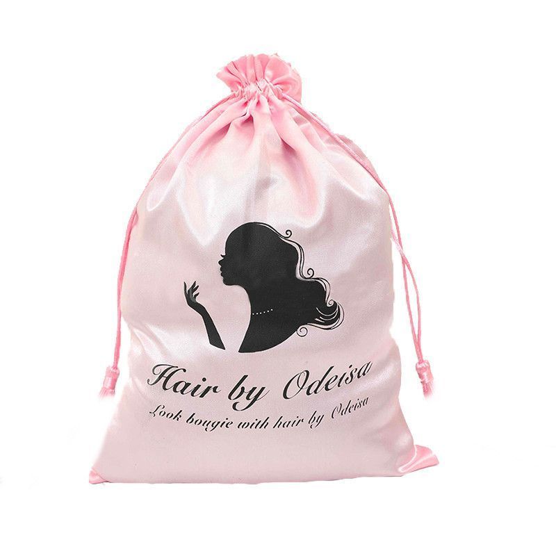 Silk Hair Packaging Bag For Bundling Wholesales Wig Satin Bag With Drawstring Wig Hairdressing Tools Organizer For Home And Salo