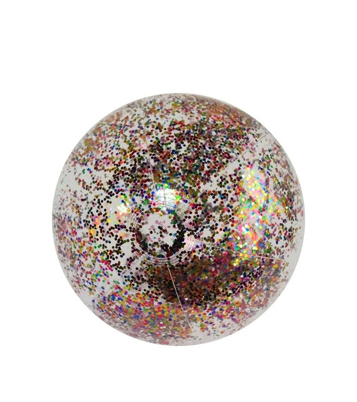 Custom Logo Printed High Quality Cheap Wholesale Promotional Pink Swimming Pool Balls Glitter Beach Ball