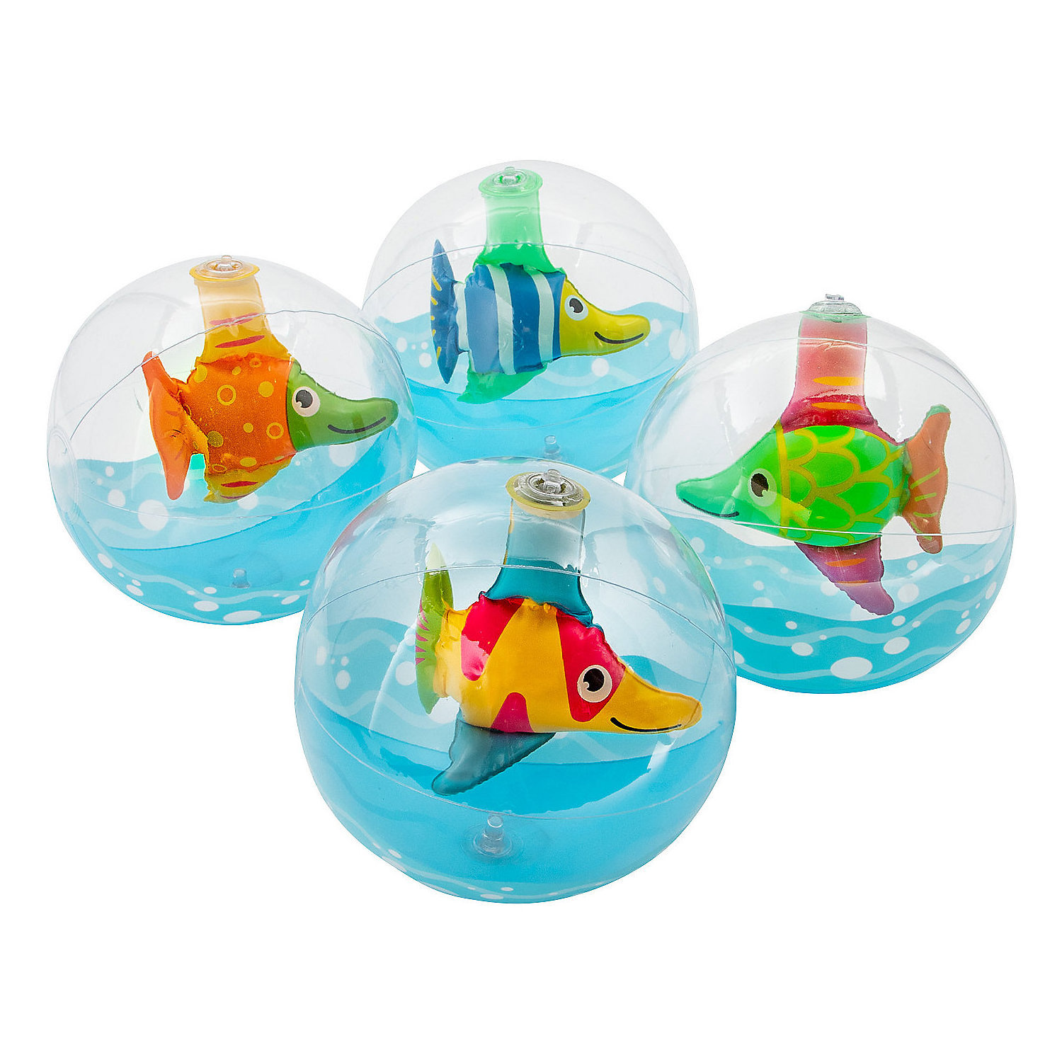 Clear Balls Inflatable Swimming Pool Toys with Colorful Fish Inside PVC Customized Beach Balls