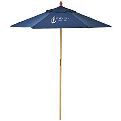 Custom Logo Bamboo Market Umbrella