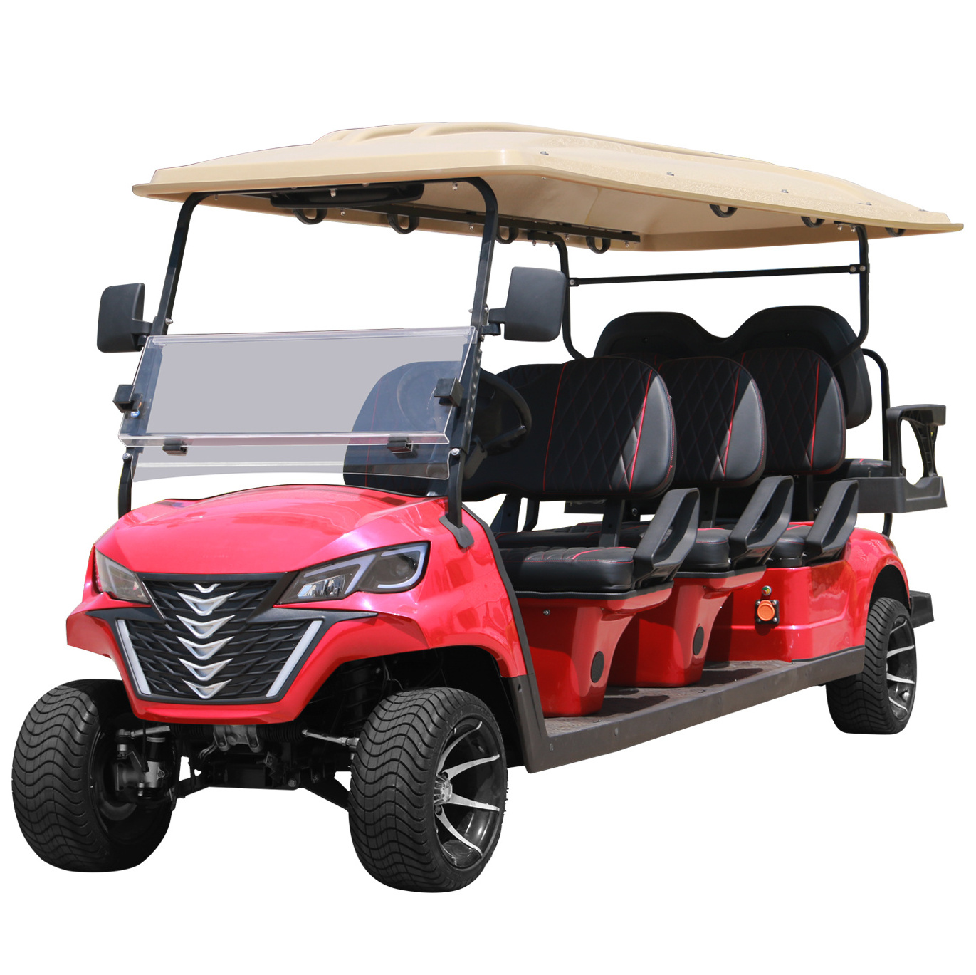 Good Product Quality Electric Fully Enclosed Wholesaler In Stock Chinese 6+2 Seats Golf Carts Electric Golf Cart FORGE-G6+2