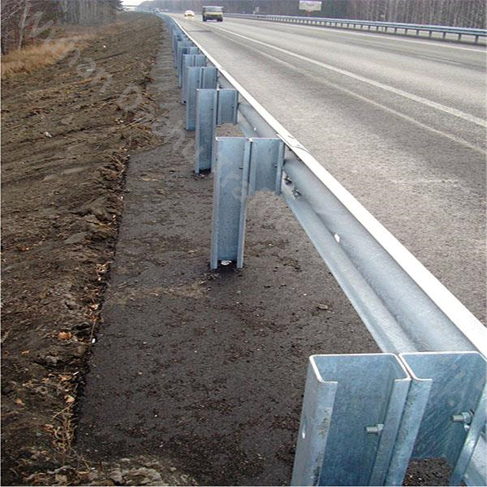 Galvanized Steel Metal Post For W-Beam Guardrail Highway Safety Guardrail Post