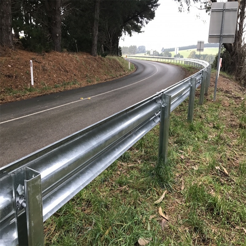 Steel Highway Guardrail Hot Dipped Galvanized Road Steel Guard Rails for India