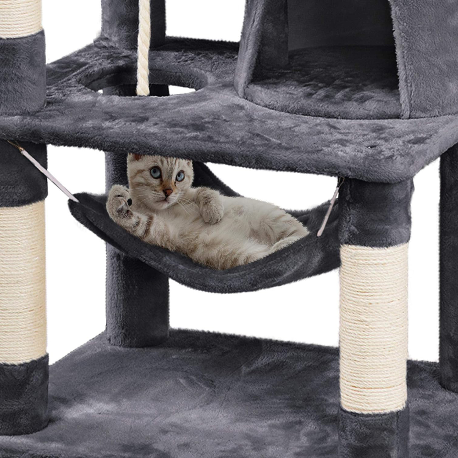 Scratching Posts for Kittens Cat Tree Cat Tower Cat Condo with Platform & Hammock