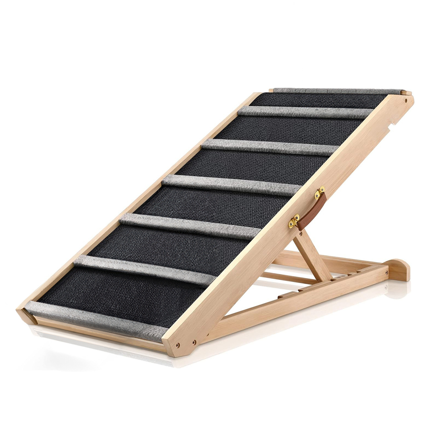 Excellent Traction Pet Ramp for Small Large Dogs to Get on Couch Car Dog Ramp for Bed Wooden Dog Stairs