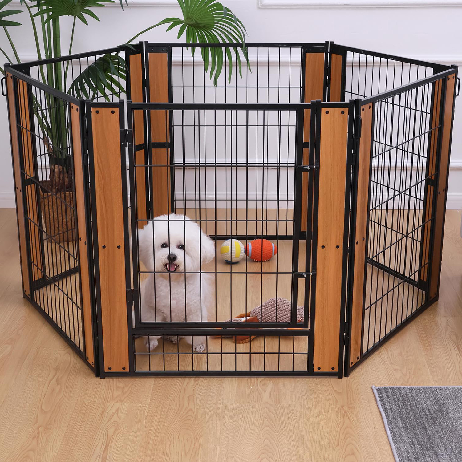 Safe and Sturdy Foldable Dog Fence for Indoor and Outdoor Use Dog Playpen