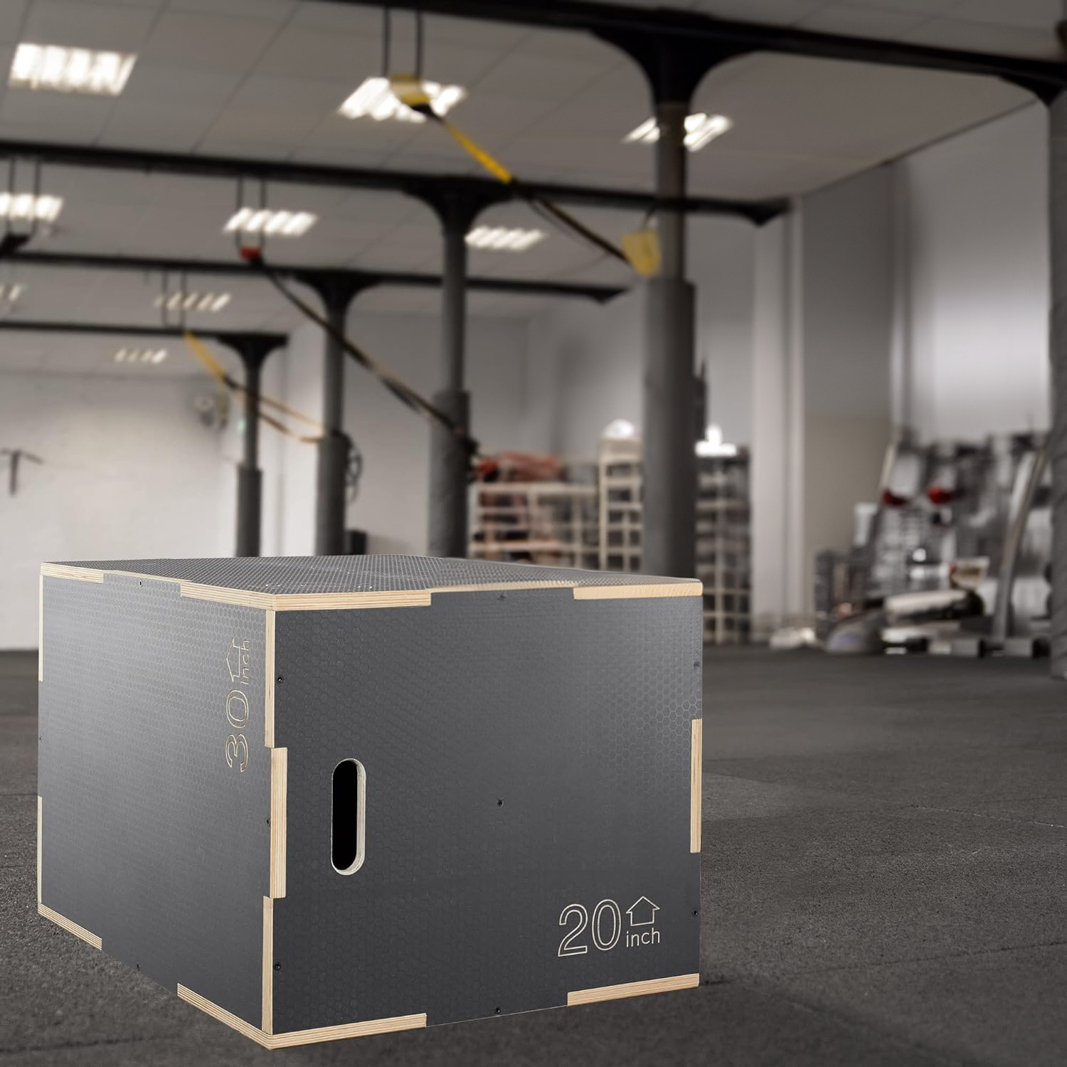 Jump Plyometric Box for Training and Conditioning 3 in 1 Non-Slip Wood Plyo Box