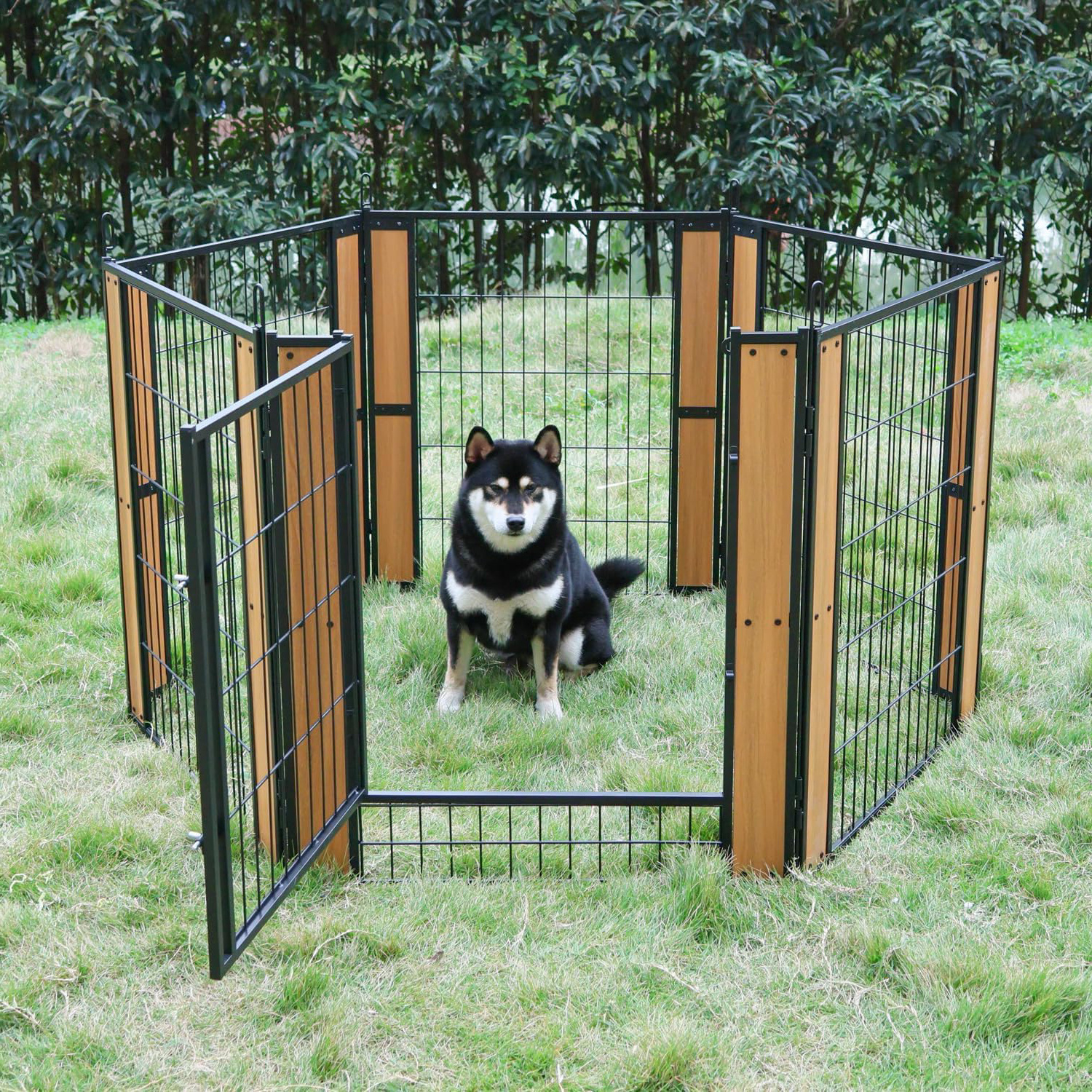 Safe and Sturdy Foldable Dog Fence for Indoor and Outdoor Use Dog Playpen