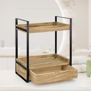 2 Tier Wire Basket Under Sink Slide Out Storage Shelf With Sliding Drawer