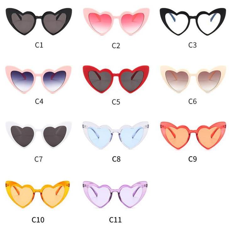 2024 Super Supplier Custom Logo Fashion Love Heart Valentine's Day Gift Shades Lovely Women Girl Lucky Bride Babe Sunglasses