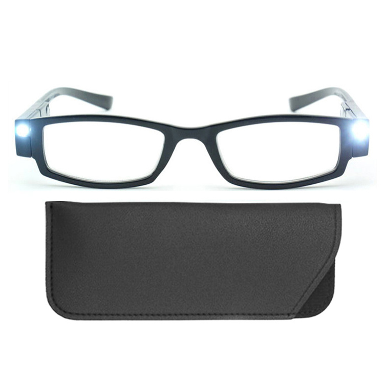 DCOPTICAL LED Light Night Eyeglass Frame LED Battery Readers Vision Reading Glasses Multicolor selection Custom Colors Power