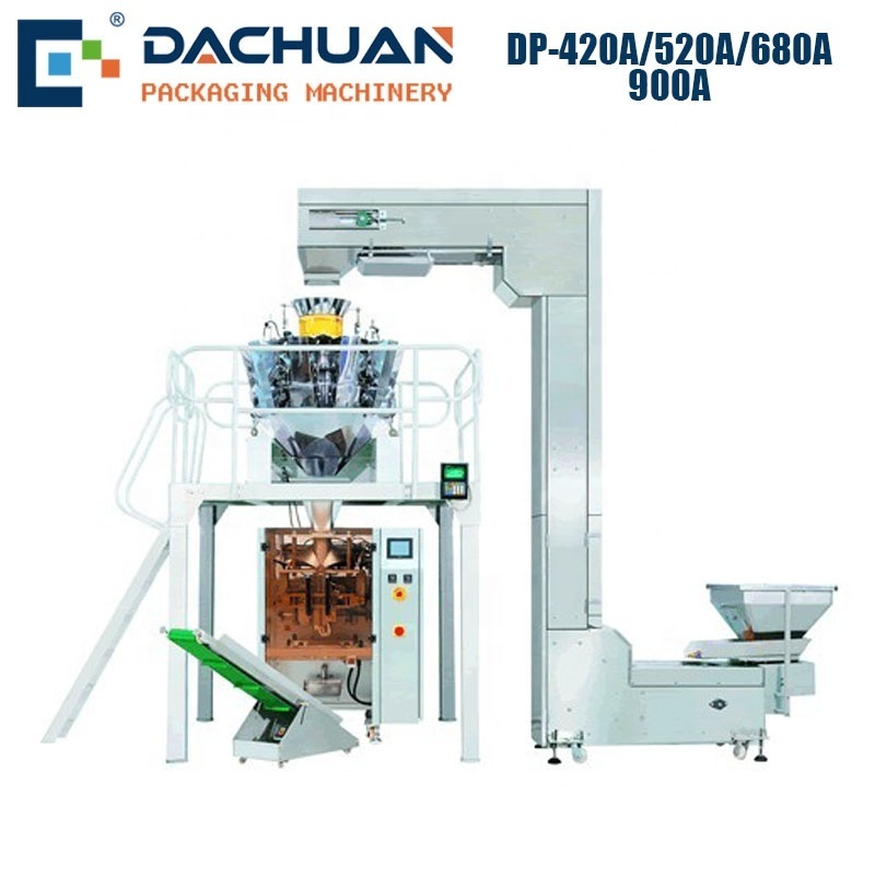 Vertical Packaging Machine linear flow wrapper multihead weigher beef jerky popcorn banana chips