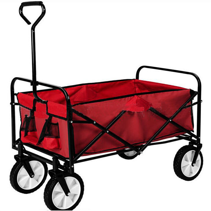 Fabric camping trolley folding  wagon