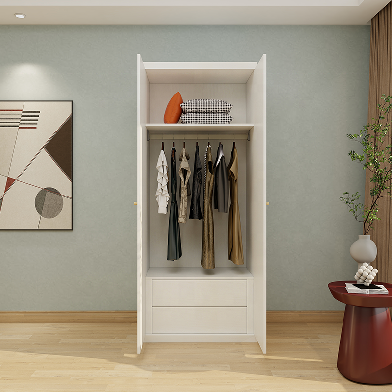 Classic Style plywood stand alone bedroom wardrobe Reach-in Closets with Drawers and pull out shelves