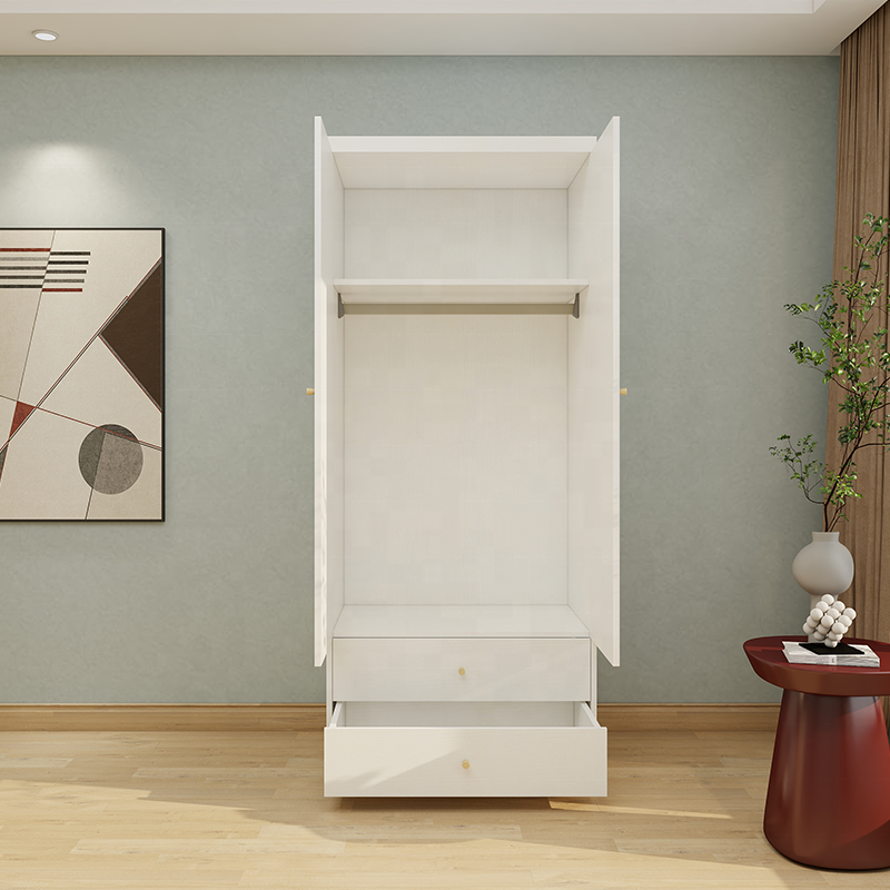 Classic Style plywood stand alone bedroom wardrobe Reach-in Closets with Drawers and pull out shelves