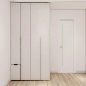 2023 Melamine White Hanging Door High Gloss Furniture Lacquer tall Wardrobe For Bedroom White grey Cabinets