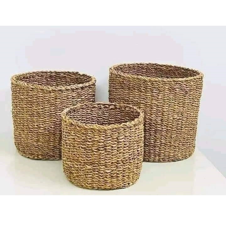 Handmade Storage Seagrass Basket New Arrival Top Quality Seagrass Storage Basket Laundry Basket Manufacturer In Bangladesh