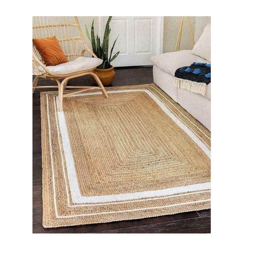 Best Selling Hand Made Carpet Braided Jute Rug Braided Round Shape Jute Rug Customized New Brand Export From Bangladesh