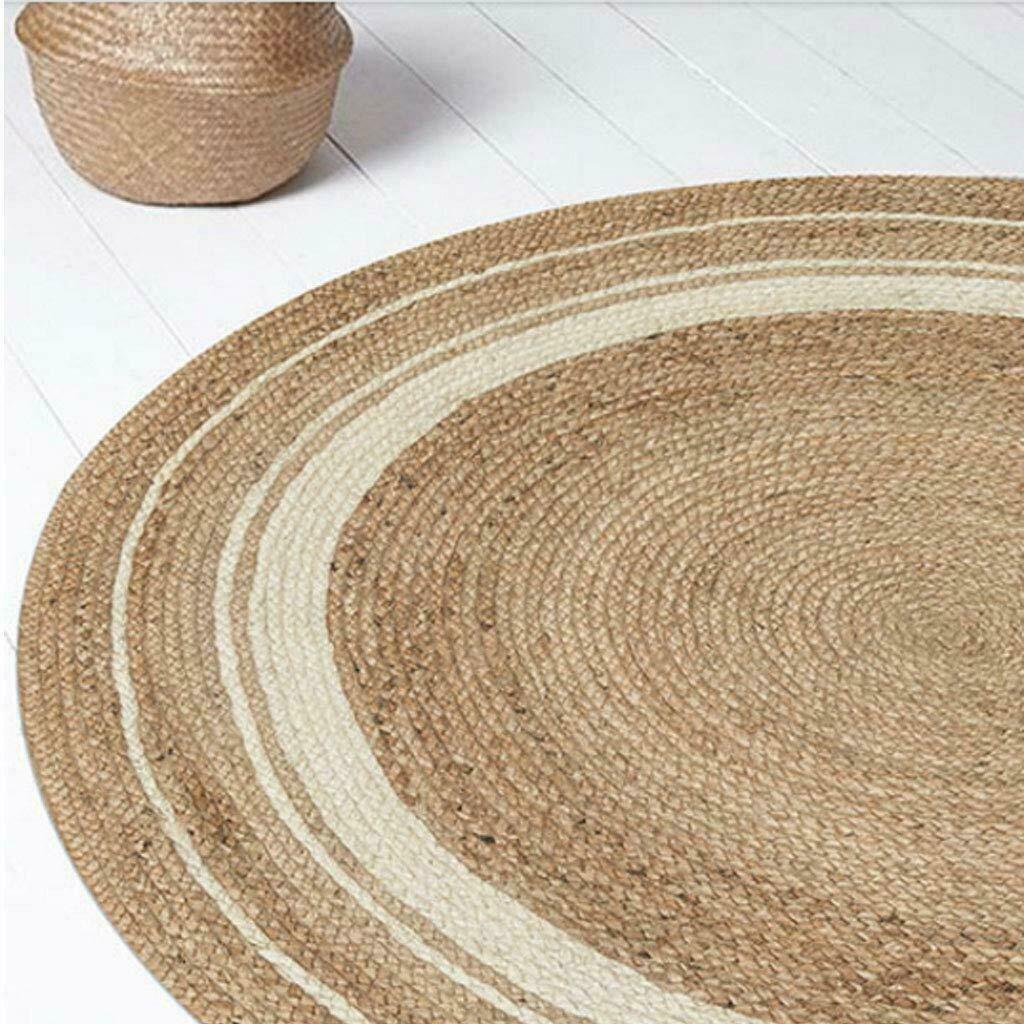 Eco Friendly Carpet 100% Natural Braided Jute Handmade Reversible Rustic Look Outside