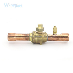 Full brass valve body 3/8 ODF Ball Valve GBC-10S with needle valve neutral white box  for Refrigeration Parts