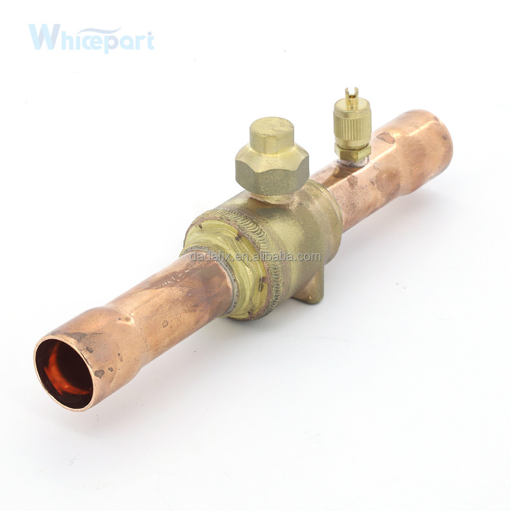 Full brass valve body 3/8 ODF Ball Valve GBC-10S with needle valve neutral white box  for Refrigeration Parts