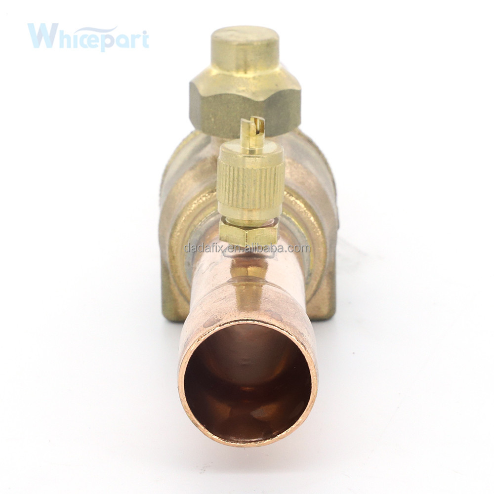 Full brass valve body 3/8 ODF Ball Valve GBC-10S with needle valve neutral white box  for Refrigeration Parts