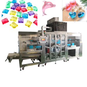 Industrial Laundry Bead / Laundry Pods Making Counting Filling Packaging Machine With Pouch